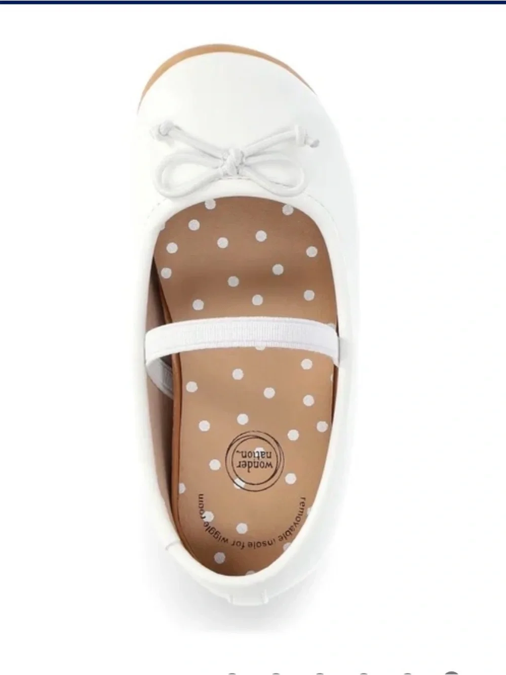 wonder nation White Mary Jane Ballet Flat with Bow